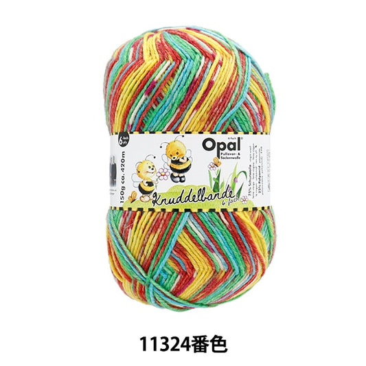 袜子纱线 纱线 “ Kunudel Band 6ply 11324颜色”蛋白石蛋白石