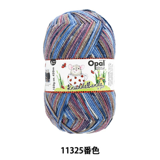 袜子纱线 纱线 “ Kunudel Band 6ply 11325颜色”蛋白石蛋白石