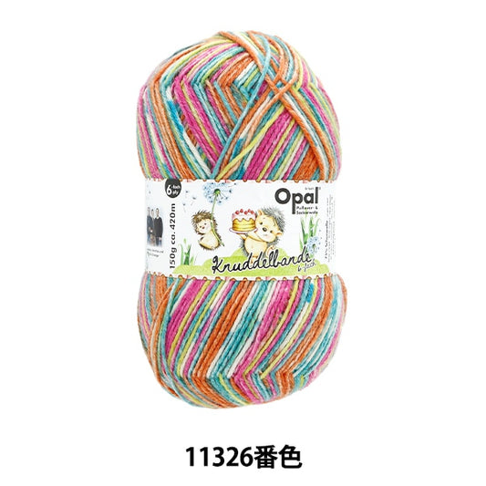 袜子纱线 纱线 “ Kunudel Band 6ply 11326颜色”蛋白石蛋白石