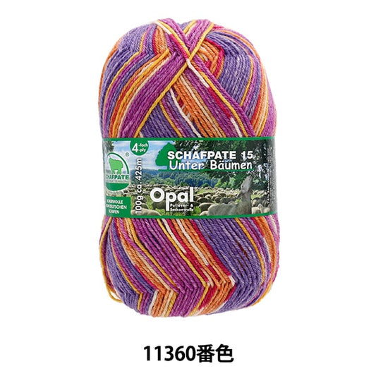 袜子纱线 纱线 “ Sharf Partary 15 4ply 11360颜色”蛋白石蛋白石
