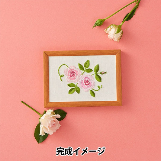 刺しゅうキット 『ワイルドフラワーズ ピンクローズ 555』 戸塚刺しゅう