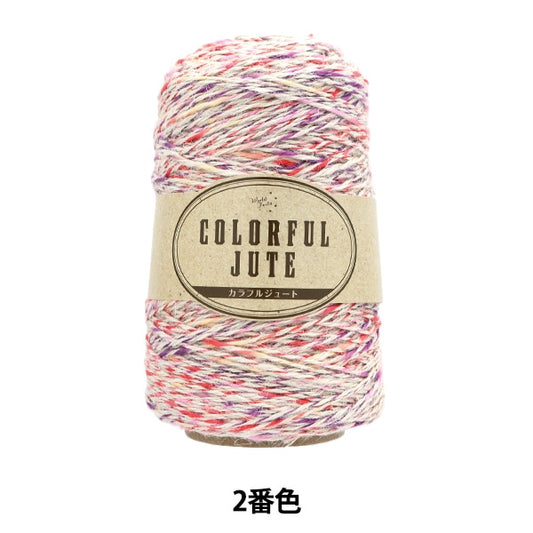 春夏纱线 “五颜六色的黄麻2红色粉红色HT2879”世界Festa世界Festa
