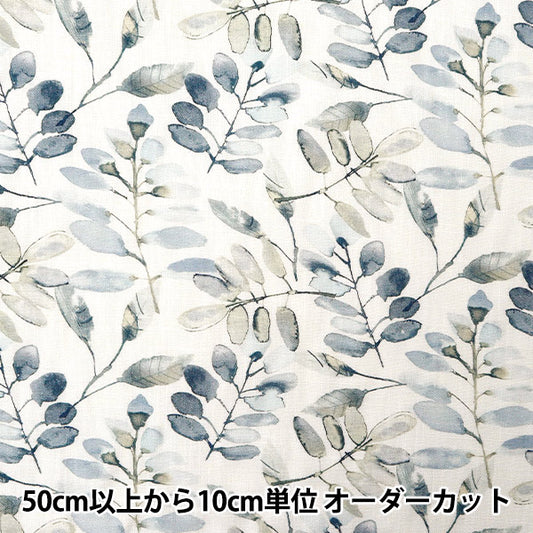[From quantity 5] Fabric "Toromi Lineprint Inkjet Flower Pattern LIRYP-INK-BL"