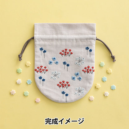 Embroidery kit "Hoshi Akari's embroidery notebook Maru -kai Kutakata 556" Totsuka Shitsu