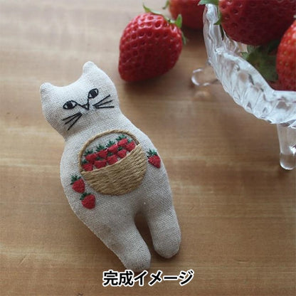 刺绣套件“ nekogao刺绣胸针篮PHC-124-1”零件和平