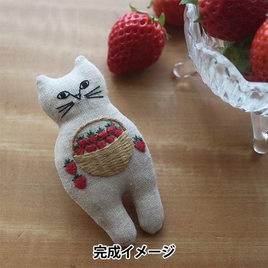 刺绣套件“ nekogao刺绣胸针篮PHC-124-1”零件和平