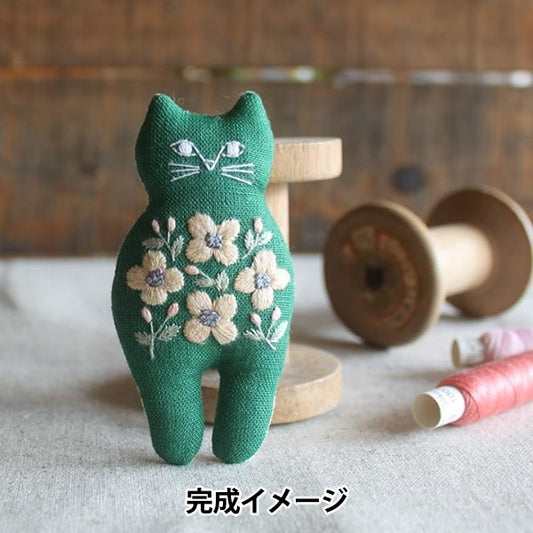 刺绣套件“ Nekogao刺绣胸针小花PHC-124-3”零件和平