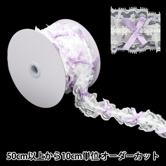 [從數量5]種族絲帶磁帶 ”絲帶裝飾競賽約60mm寬度紫色FR2349]