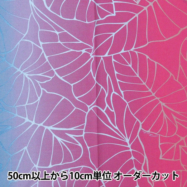 [From quantity 5] Fabric "Maunaroa T/C Hawaii Amplint Gradation Pink YFOP3105"