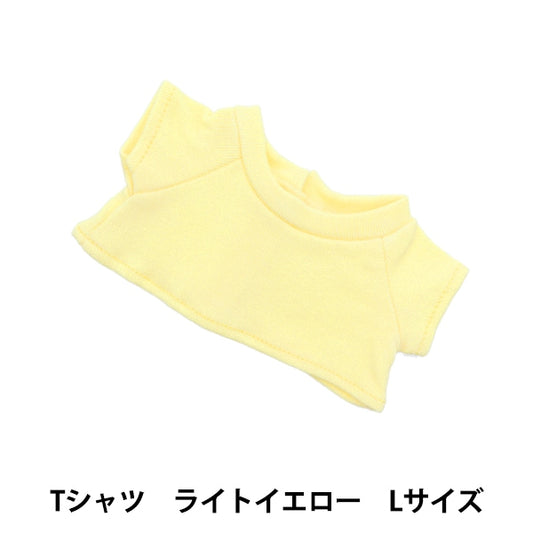 手工艺品零件“毛绒玩具衣服简单T恤L大小浅黄色MPA-3C-L”