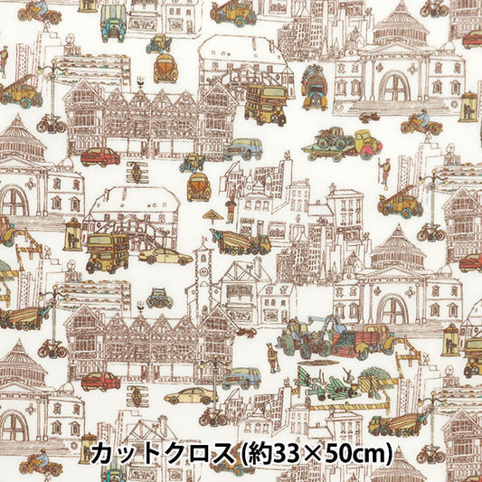 Fabric "Liberty Fabric LaminatedCut Cloth Approximately 33cm x 50cm London's Calling CR363J4207-BU] Liberty Japan