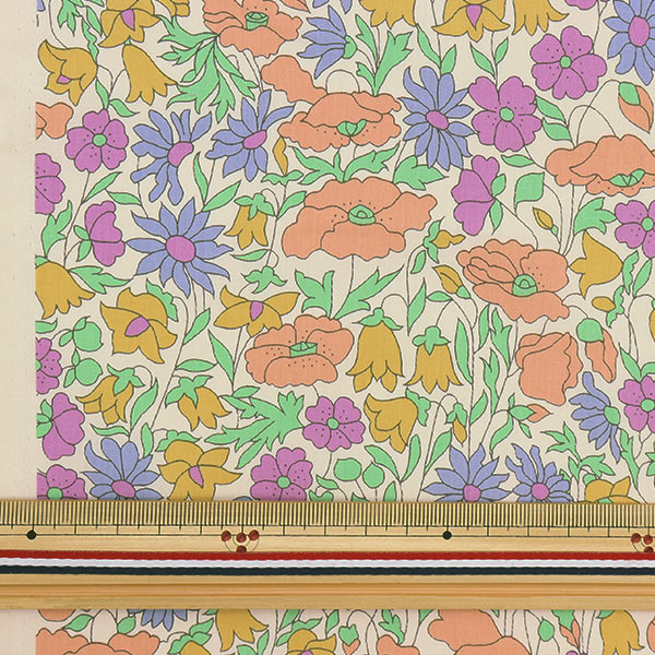[From quantity 5] Fabric "Liberty Liberty Print LibertyTana lawn Poppy and Daisy 3632104L-127JT"