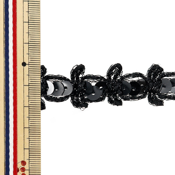 [From quantity 5] HandicraftTrim 『Glitter trim Black 9019"