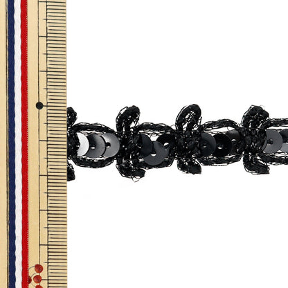[From quantity 5] HandicraftTrim 『Glitter trim Black 9019"
