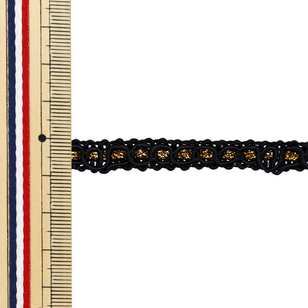 [From quantity 5] HandicraftTrim 『Glitter trim Black 8207"