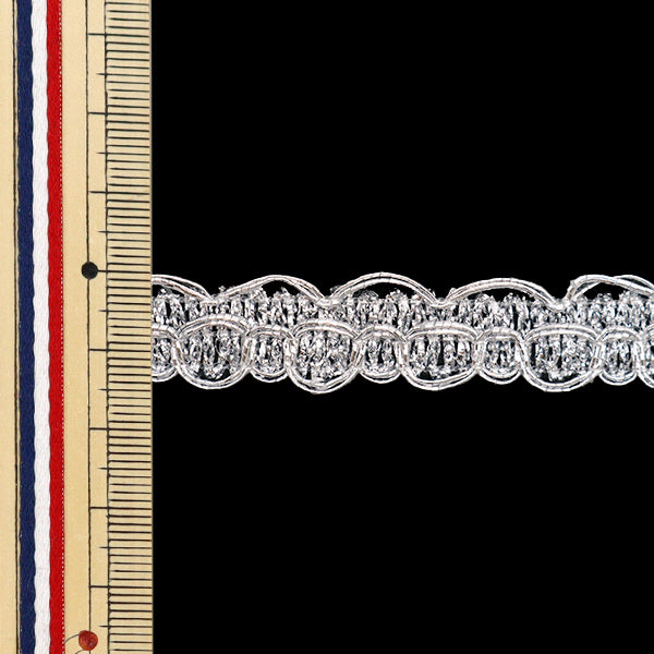 [From quantity 5] HandicraftTrim 『Glitter trim Silver 11025"