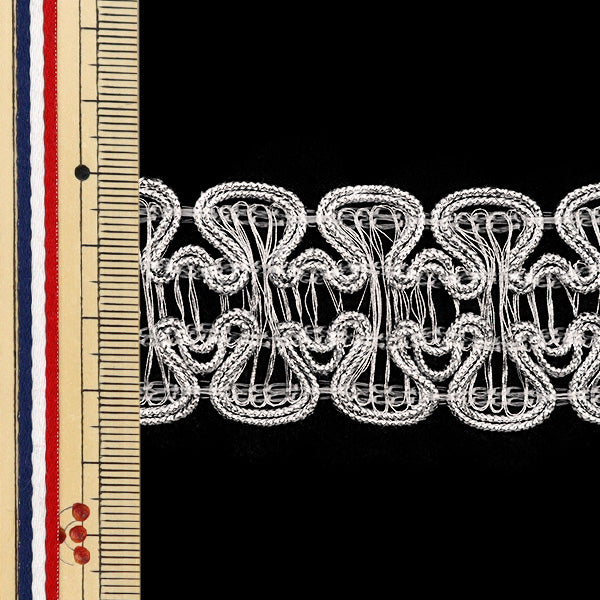 [From quantity 5] HandicraftTrim 『Glitter trim Silver 11264-Si"