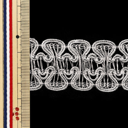[From quantity 5] HandicraftTrim 『Glitter trim Silver 11264-Si"
