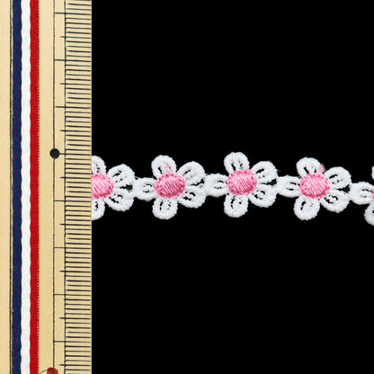 [Quantity starting from 5] HandicraftsTrim "raceTrim White x Pink ISY-6-24-88"