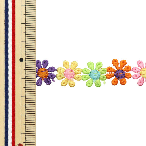 [Quantity starting from 5] HandicraftsTrim "raceTrim Multi 1.5cm wide ISY-6-24-102"