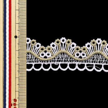 [Quantity starting from 5] HandicraftsTrim "raceTrim White ISY-6-24-113"