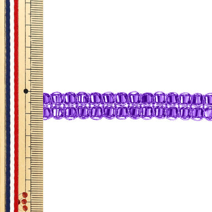 [Quantity starting from 5] HandicraftsTrim 『Glitter trim Approx. 1.5cm wide, purple, color 19 22021-19"