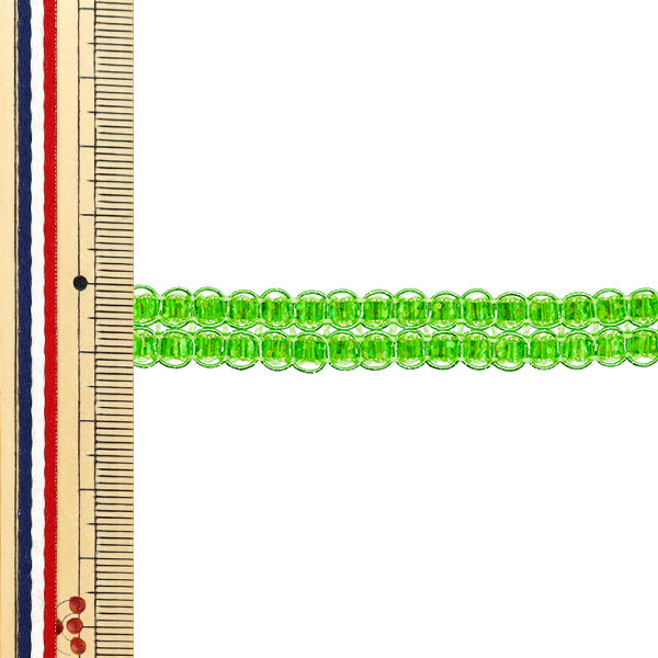[Quantity starting from 5] HandicraftsTrim 『Glitter trim Approx. 1.5cm wide Yellow green Color 24 22021-24"