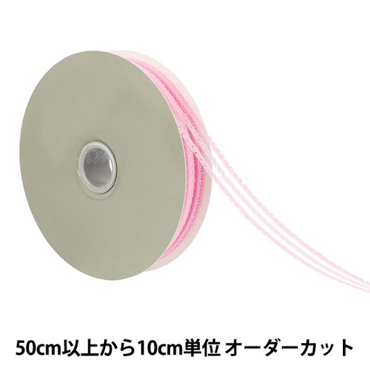 【数量5起】 絲帶 雏菊花边7号颜色婴儿粉红色宽度约25mm 36700" TOKYO RIBBON东京絲帶
