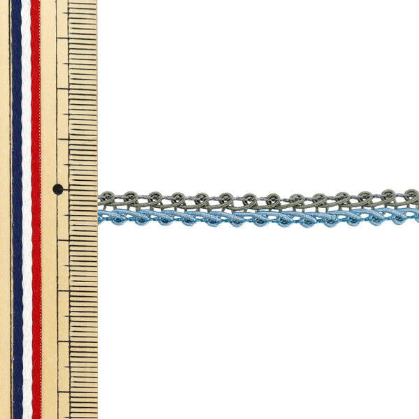 [數量從5個]手工藝品飾邊 “ Decole Spillare I，寬度約7mm，顏色106，51813" 東京絲帶東京絲帶
