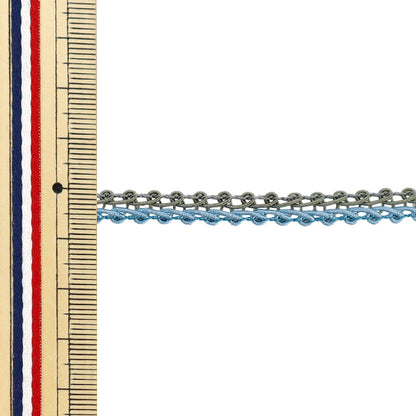 [數量從5個]手工藝品飾邊 “ Decole Spillare I，寬度約7mm，顏色106，51813" 東京絲帶東京絲帶