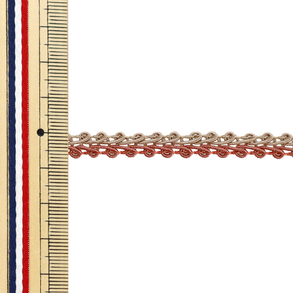 [數量從5個]手工藝品飾邊 “ decole Spillare I，寬度約7mm，顏色114，51813" 東京絲帶東京絲帶