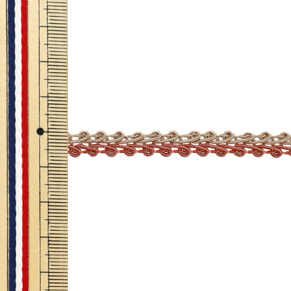 [數量從5個]手工藝品飾邊 “ decole Spillare I，寬度約7mm，顏色114，51813" 東京絲帶東京絲帶