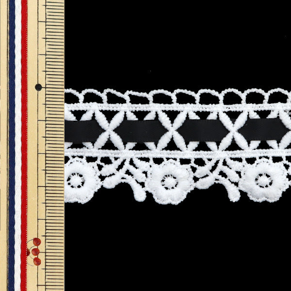 [Quantity starting from 5] HandicraftsTrim 『RibbonLace White ISY-6-24-117"