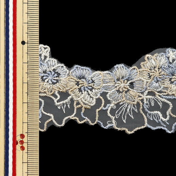 [Quantity starting from 5] HandicraftsTrim "Lace Blue ISY-6-24-124"
