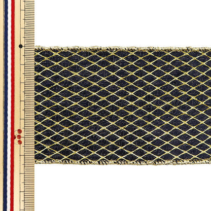 [From quantity 5] Ribbon "Mesh bell bet about 6.5cm width black 33rd color 9326" AOYAMARIBBON AoyamaRibbon