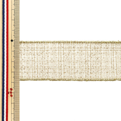 【数量5から】 リボン 『ジャパネスク 約3.8cm幅 ナチュラル 19番色 9351』 AOYAMARIBBON 青山リボン