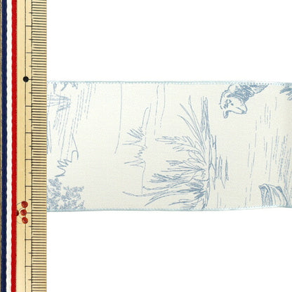 絲帶 《印刷》絲帶 特瓦尔德朱伊2025约宽50mm×长2m蓝色YRC2522-50"