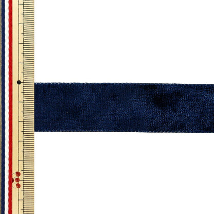 Ribbon "Velour"Ribbon 2025 Approx. 25mm wide x 2m long Navy YRC2544-25"