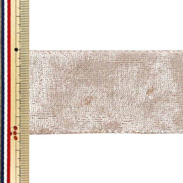 Ribbon "Velour"Ribbon 2025 Approx. 50mm wide x 2m long Light gray YRC2544-50"