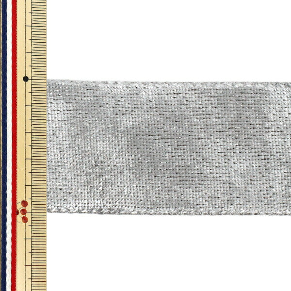 Ribbon "Velour"Ribbon 2025 Approx. 50mm wide x 2m long Gray YRC2544-50"