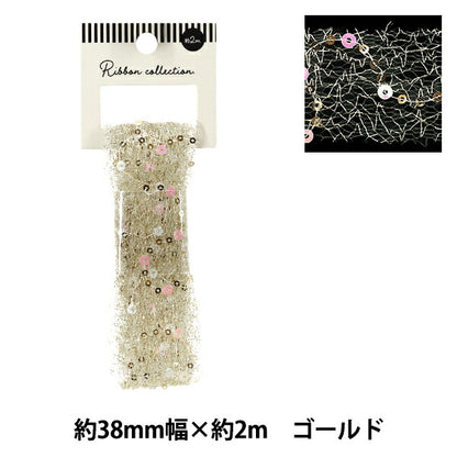 絲帶 “亮片磁带2025约宽38mm×长2m黄金YRC2531-38"