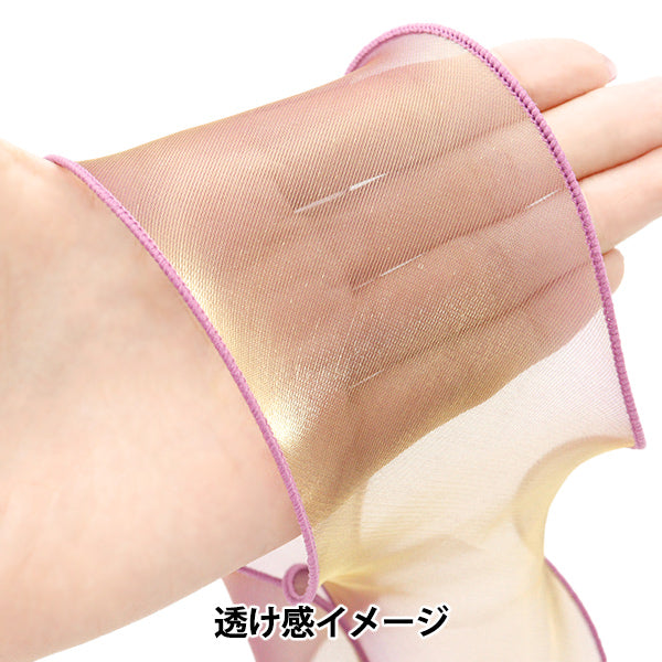 【数量5から】 リボン 『オーガンジーリボン 約8cm幅 6番色 K251T-TPY17』