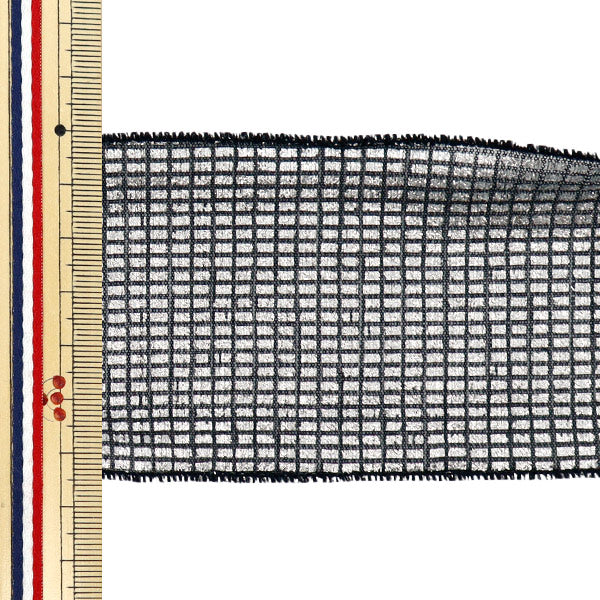 【数量5から】 リボン 『メタリック格子リボン 約6.5cm幅 3番色 K251T-TPY13』