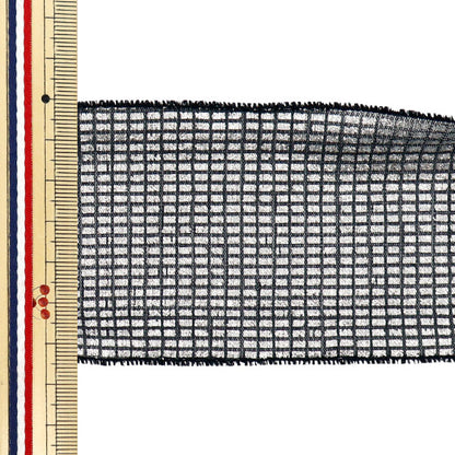 【数量5から】 リボン 『メタリック格子リボン 約6.5cm幅 3番色 K251T-TPY13』