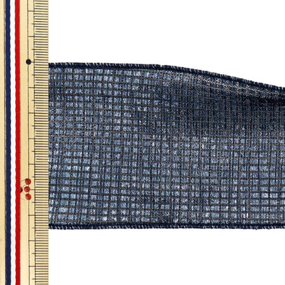 【数量5から】 リボン 『メタリック格子リボン 約6.5cm幅 5番色 K251T-TPY13』