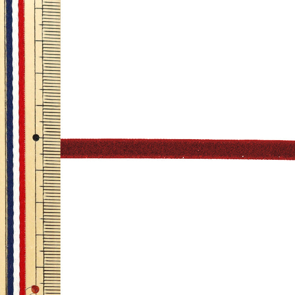 【数量5起】 絲帶 金属单面天鹅绒絲帶 约6mm宽22号颜色UR-3500"