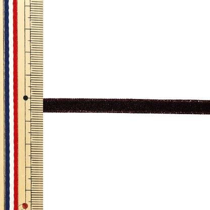 【数量5起】 絲帶 金属单面天鹅绒絲帶 约6mm宽19号色UR-3500"
