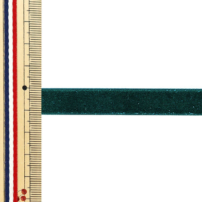 【数量5起】 絲帶 金属单面天鹅绒絲帶 约12mm宽度163号颜色UR-3500"