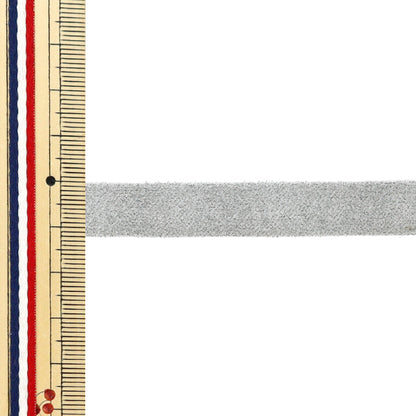 【数量5起】 絲帶 金属单面天鹅绒絲帶 约12mm宽0号色UR-3500"