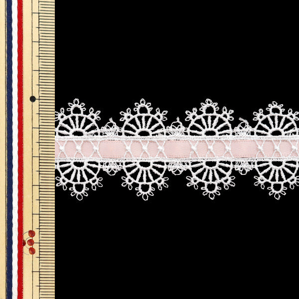 [Quantity starting from 5] Chemical Race ``ChemicalRibbonLace Approx. 3.5cm wide Smoke Pink FR2404"